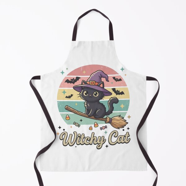 Item preview, Witchy Cat Cute Black Cat Halloween Vintage designed and sold by DIRTYSKETCHH.