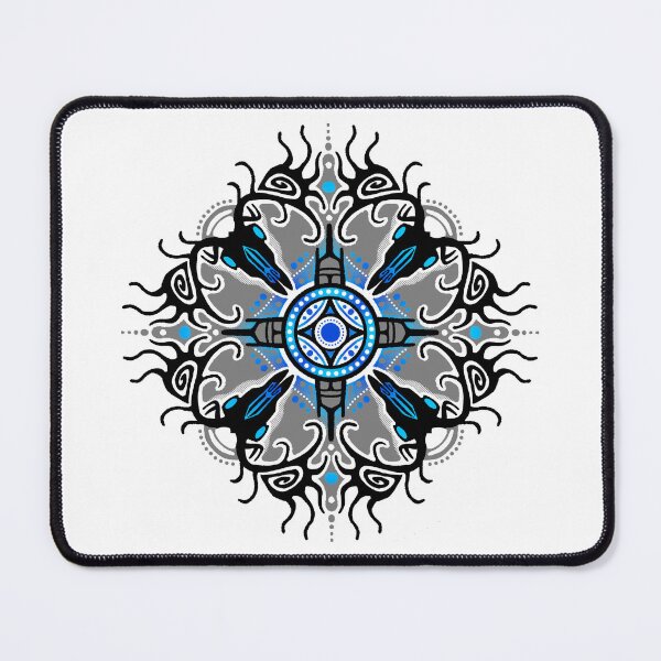 Item preview, Irish Elk Mandala (Blue Version) designed and sold by PaleoPanthera.
