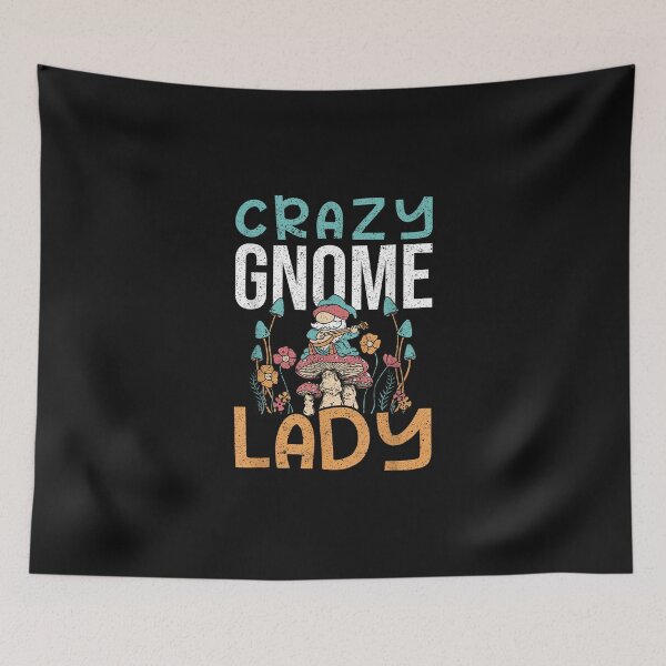 Item preview, Crazy Gnome Lady Gnome Gardening designed and sold by LucindaLong ⭐⭐⭐⭐⭐(992).