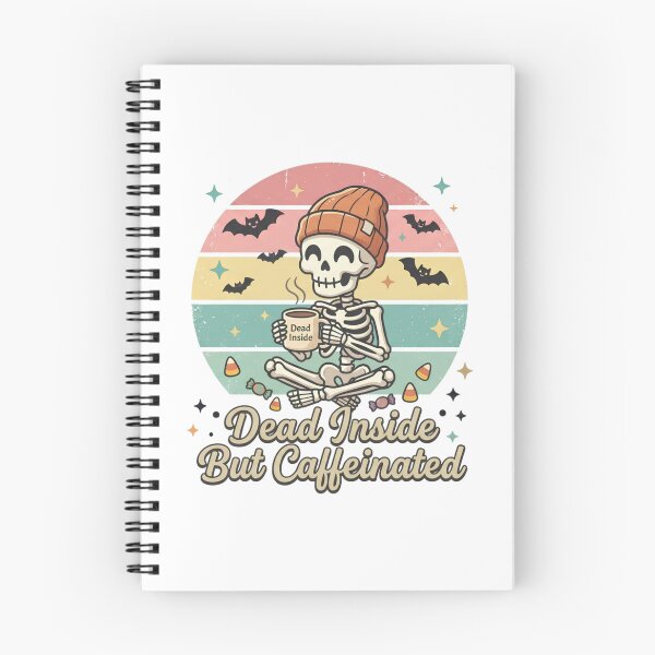 Item preview, Dead Inside But Caffeinated Funny Skeleton Coffee Halloween designed and sold by DIRTYSKETCHH.