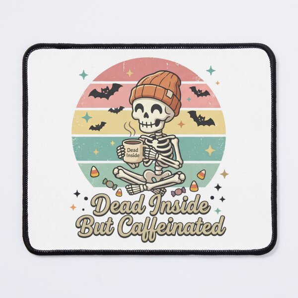 Item preview, Dead Inside But Caffeinated Funny Skeleton Coffee Halloween designed and sold by DIRTYSKETCHH.