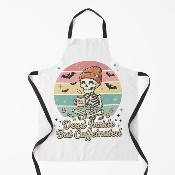 Item preview, Dead Inside But Caffeinated Funny Skeleton Coffee Halloween designed and sold by DIRTYSKETCHH.