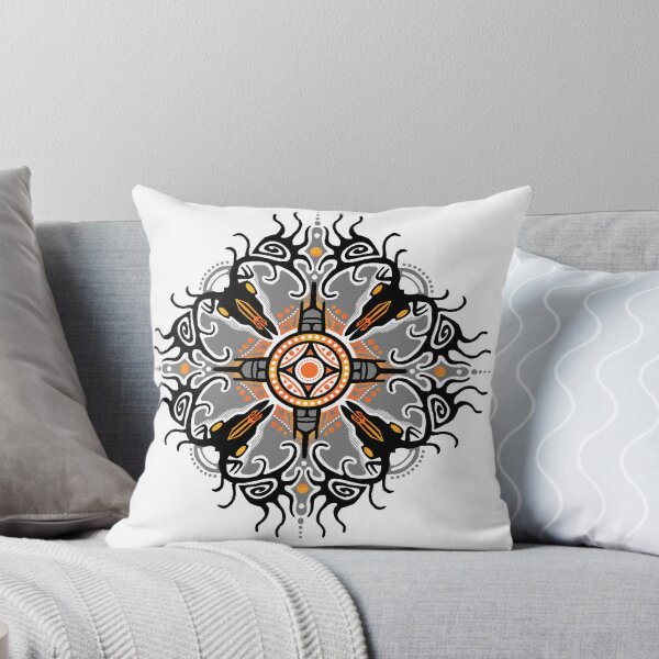 Item preview, Irish Elk Mandala (Orange Version) designed and sold by PaleoPanthera.