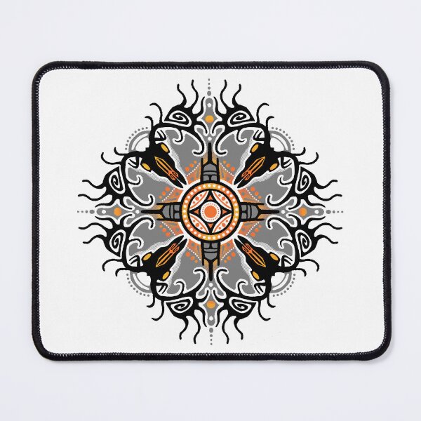 Item preview, Irish Elk Mandala (Orange Version) designed and sold by PaleoPanthera.