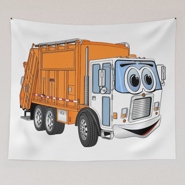 Item preview, Orange White Smiling Garbage Cartoon designed and sold by Scott Hayes.
