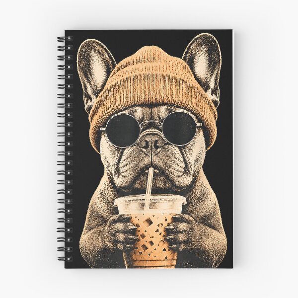 Item preview, French Bulldog Hipster Dog Drinking Iced Coffee Sunglasses  designed and sold by OMITTEROMINOUS.