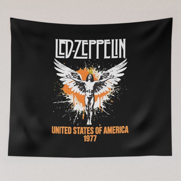 Item preview, Zeppelin USA 1977 Concert Angel Wings Paint Splatter designed and sold by HeavHeadDsgn.