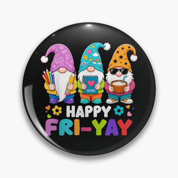 Item preview, Happy Friyay Gnome Friday Weekend Fri Yay Funny Teachern designed and sold by LucindaLong ⭐⭐⭐⭐⭐(992).