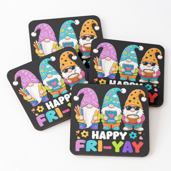 Item preview, Happy Friyay Gnome Friday Weekend Fri Yay Funny Teachern designed and sold by LucindaLong ⭐⭐⭐⭐⭐(992).