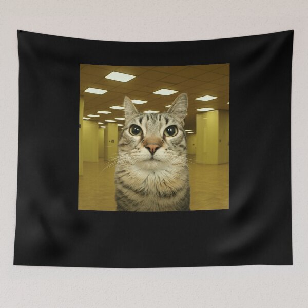 Item preview, Cat in Backrooms Meme designed and sold by studio-ssaam.