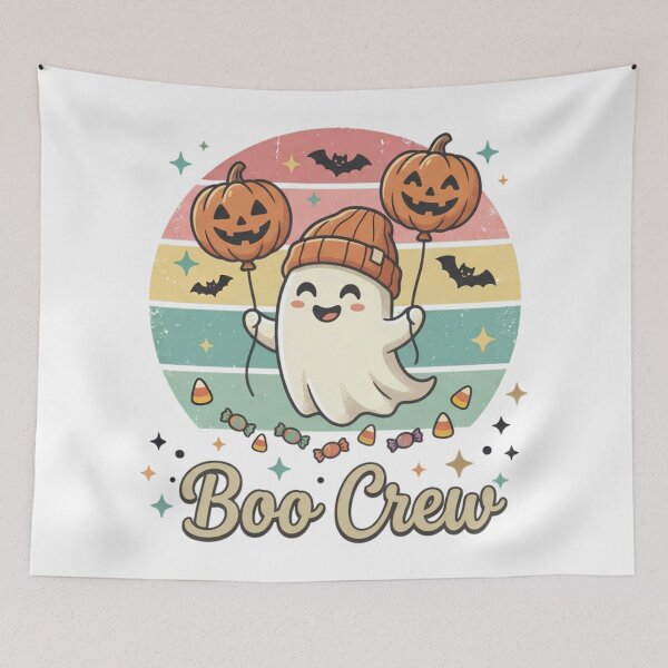 Item preview, Boo Crew Cute Ghost Pumpkin Balloons Halloween designed and sold by DIRTYSKETCHH.