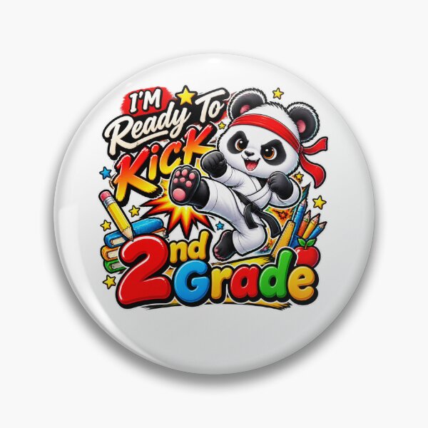 Item preview, I'M Ready To Kick 2nd Grade Cute Panda Karate Graphic designed and sold by QuiteOrbit.