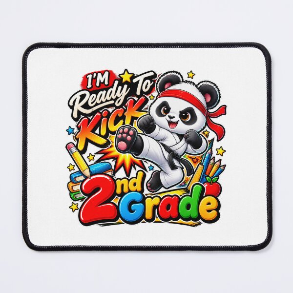 Item preview, I'M Ready To Kick 2nd Grade Cute Panda Karate Graphic designed and sold by QuiteOrbit.