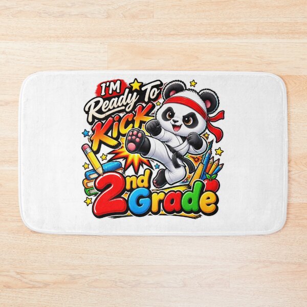 Item preview, I'M Ready To Kick 2nd Grade Cute Panda Karate Graphic designed and sold by QuiteOrbit.