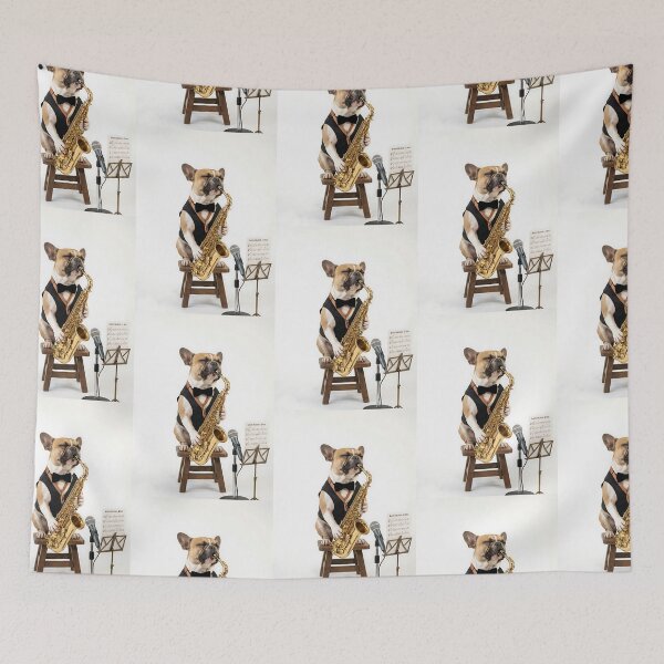 Item preview, French Bulldog Jazz Musician designed and sold by PictoVibe.