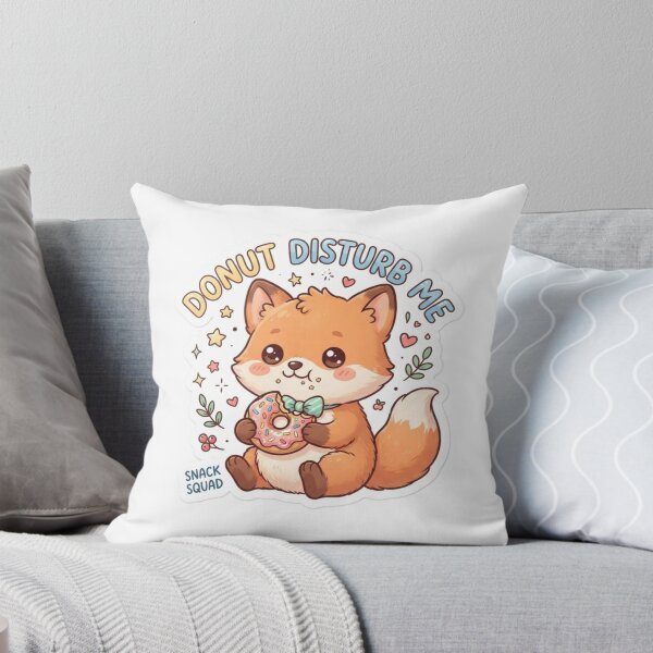 Item preview, Cute Kawaii Donut Disturb Me Fox Sticker | Anime Style Snack Squad Chibi Fox Art | Funny Bakery Sticker designed and sold by Chipkooo.