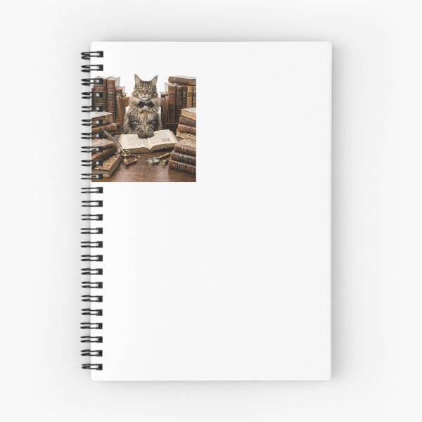 Item preview, Maine Coon Cat Library Archivist designed and sold by PictoVibe.
