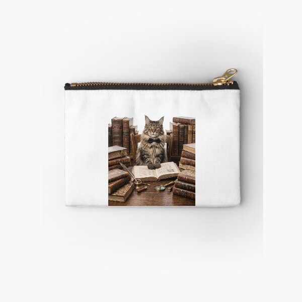 Item preview, Maine Coon Cat Library Archivist designed and sold by PictoVibe.