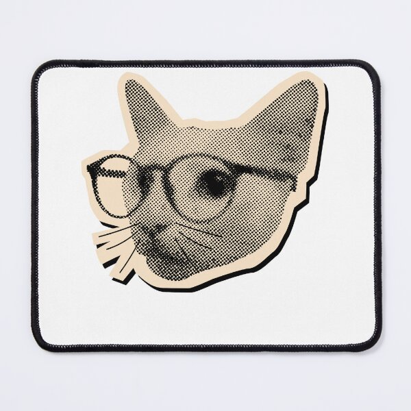 Item preview, Smart Vintage Hipster Cat Wearing Glasses designed and sold by BROOSTSHIRTS.