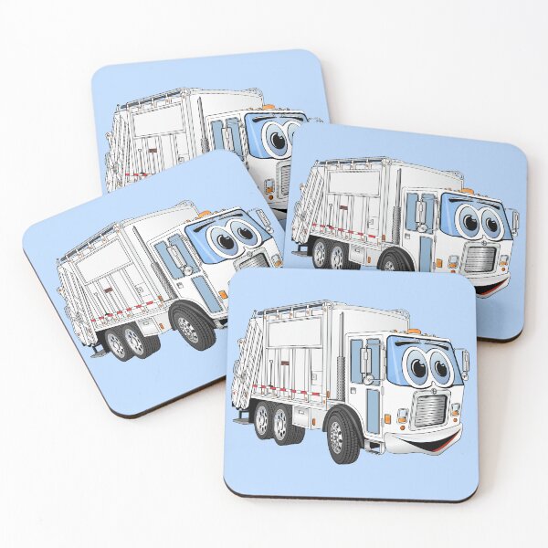 Item preview, White Smiling Garbage Truck Cartoon designed and sold by Scott Hayes.