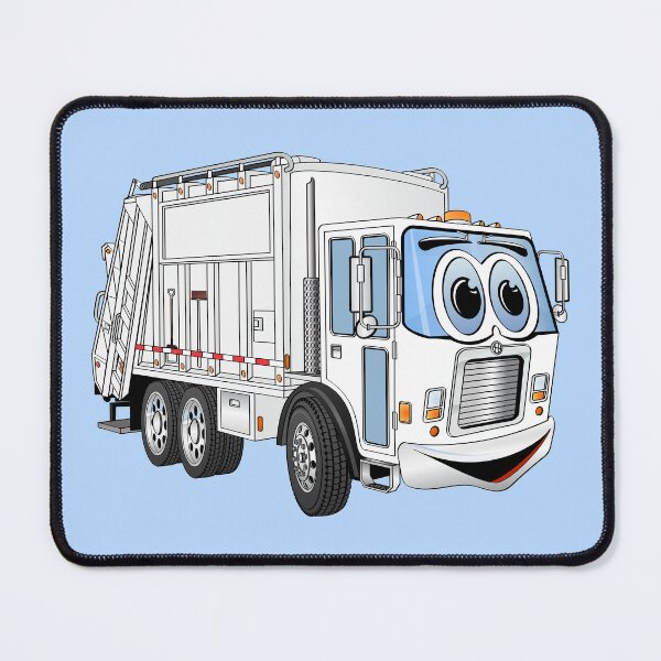 Item preview, White Smiling Garbage Truck Cartoon designed and sold by Scott Hayes.