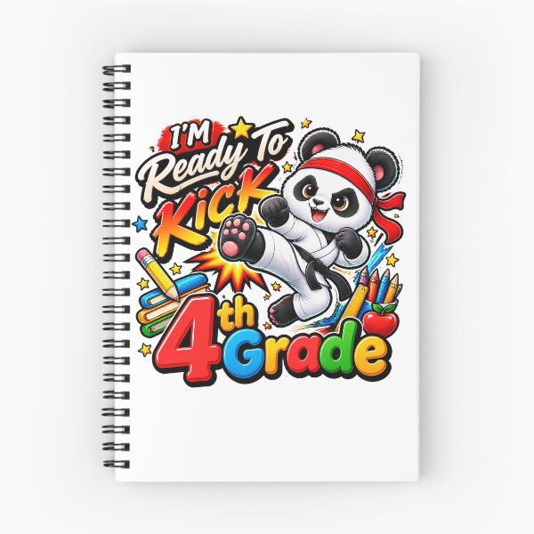 Item preview, I'M Ready To Kick 4th Grade Cute Panda Karate Graphic designed and sold by QuiteOrbit.
