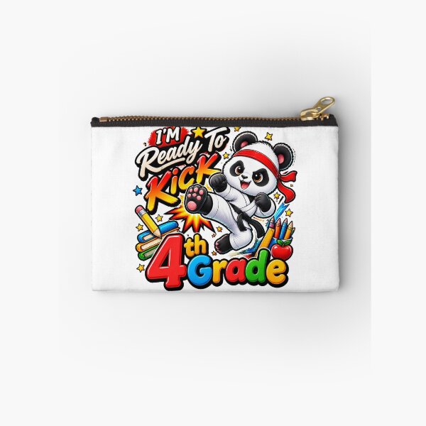 Item preview, I'M Ready To Kick 4th Grade Cute Panda Karate Graphic designed and sold by QuiteOrbit.