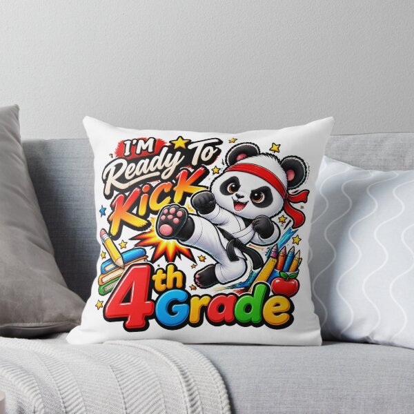 Item preview, I'M Ready To Kick 4th Grade Cute Panda Karate Graphic designed and sold by QuiteOrbit.