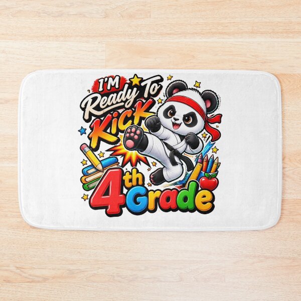 Item preview, I'M Ready To Kick 4th Grade Cute Panda Karate Graphic designed and sold by QuiteOrbit.