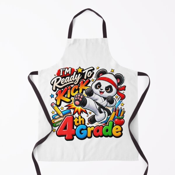 Item preview, I'M Ready To Kick 4th Grade Cute Panda Karate Graphic designed and sold by QuiteOrbit.