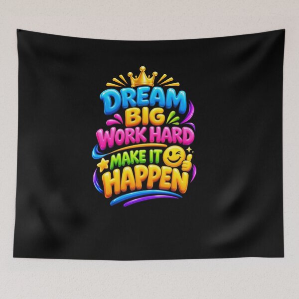 Item preview, Dream Big Work Hard Motivational Typography Pawarmogiyaji designed and sold by Pawar1999.