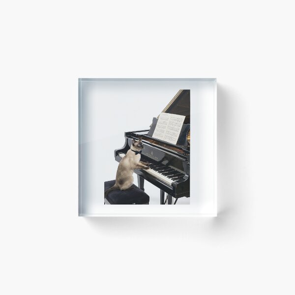 Artikelvorschau, Siamkatze und klassischer Pianist entworfen und verkauft von PictoVibe.