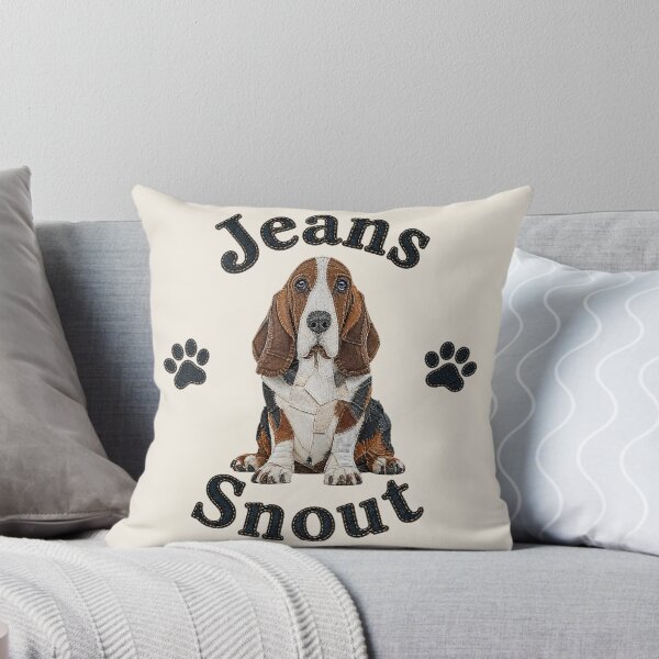 Item preview, Tricolor Basset Hound Denim Patch Art designed and sold by JeanSnout.