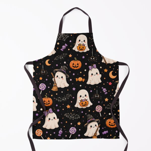 Item preview, Tiny Ghost Halloween Pattern | Cute Kawaii Ghosts Spooky Halloween Repeat Design designed and sold by RJACreative.