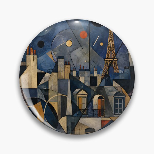 Item preview, Abstract Paris Eiffel Tower Wall Art – Geometric French City Decor designed and sold by GutyzDesignsES.
