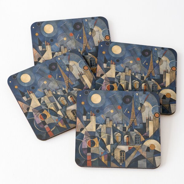 Item preview, Abstract Paris Eiffel Tower Wall Art – Geometric French City Decor designed and sold by GutyzDesignsES.