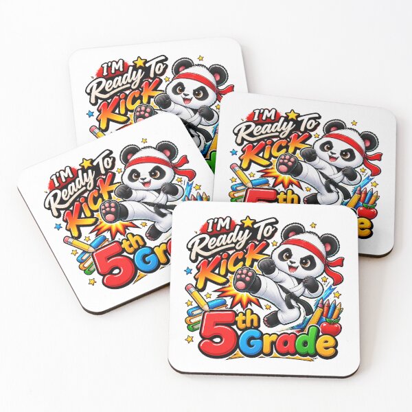 Item preview, I'M Ready To Kick 5th Grade Cute Panda Karate Graphic designed and sold by QuiteOrbit.