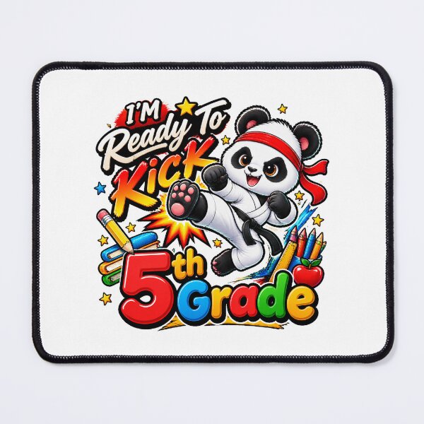 Item preview, I'M Ready To Kick 5th Grade Cute Panda Karate Graphic designed and sold by QuiteOrbit.
