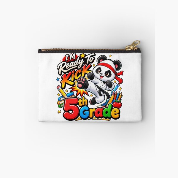Item preview, I'M Ready To Kick 5th Grade Cute Panda Karate Graphic designed and sold by QuiteOrbit.