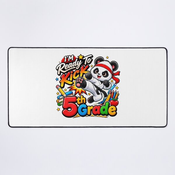 Item preview, I'M Ready To Kick 5th Grade Cute Panda Karate Graphic designed and sold by QuiteOrbit.