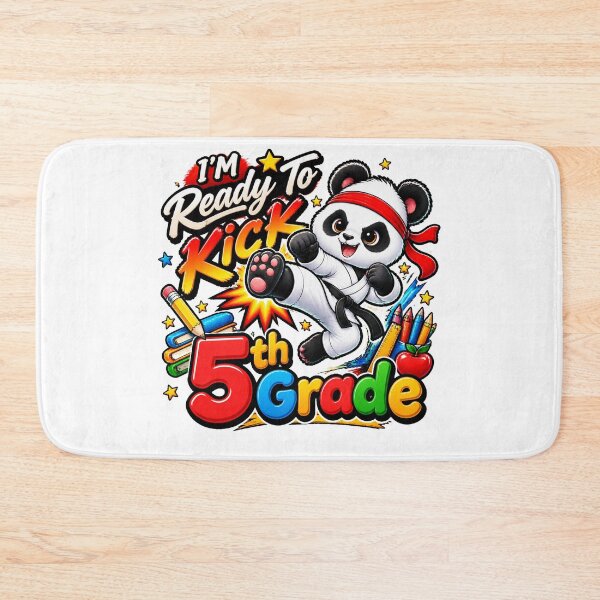 Item preview, I'M Ready To Kick 5th Grade Cute Panda Karate Graphic designed and sold by QuiteOrbit.