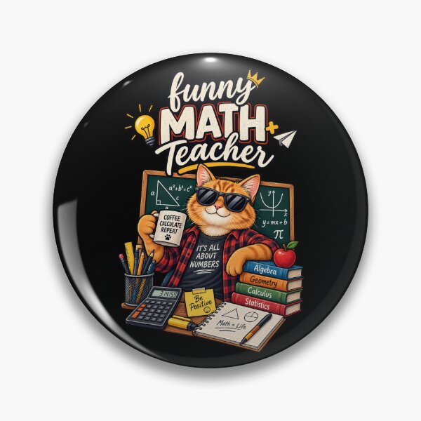 Item preview, Funny Math Teacher Cat Classroom Humor designed and sold by JKDJ.