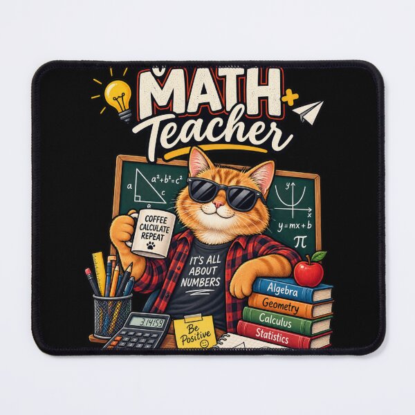 Item preview, Funny Math Teacher Cat Classroom Humor designed and sold by JKDJ.