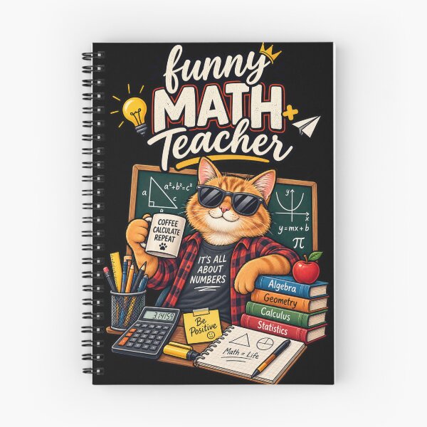 Item preview, Funny Math Teacher Cat Classroom Humor designed and sold by JKDJ.