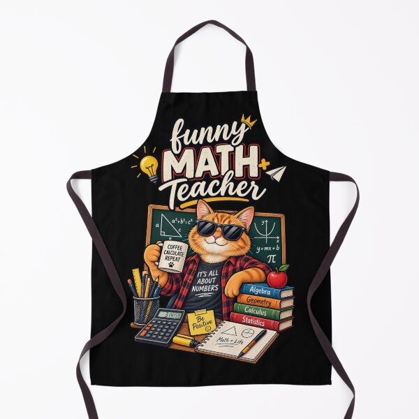 Item preview, Funny Math Teacher Cat Classroom Humor designed and sold by JKDJ.