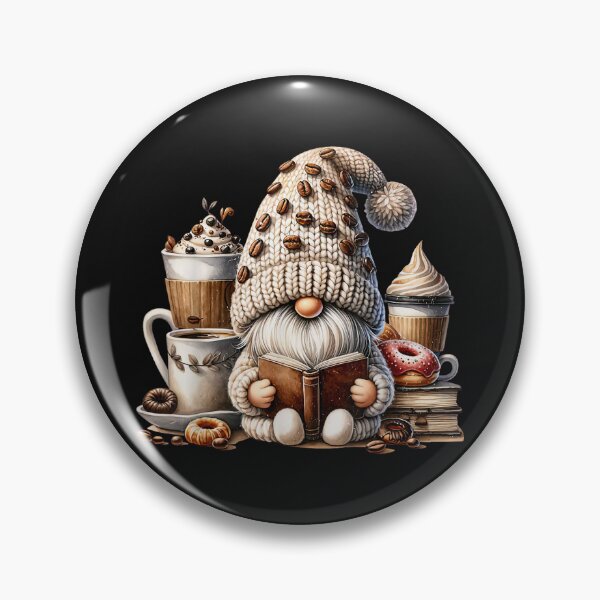 Item preview, Vintage Cute Gnome Reading Book Coffee Latte Men Women Kids designed and sold by LucindaLong ⭐⭐⭐⭐⭐(992).