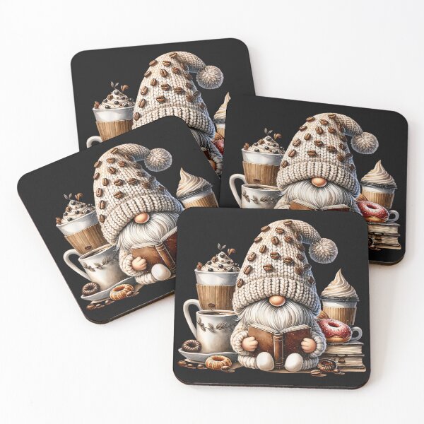 Item preview, Vintage Cute Gnome Reading Book Coffee Latte Men Women Kids designed and sold by LucindaLong ⭐⭐⭐⭐⭐(992).