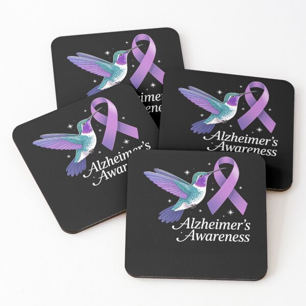 Item preview, Alzheimers Awareness Humming Bird Purple Ribbon designed and sold by Kwaiianabshopp.