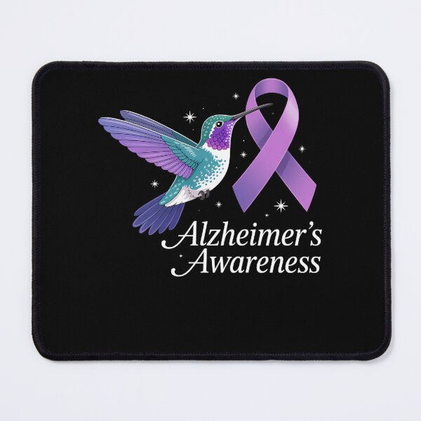 Item preview, Alzheimers Awareness Humming Bird Purple Ribbon designed and sold by Kwaiianabshopp.
