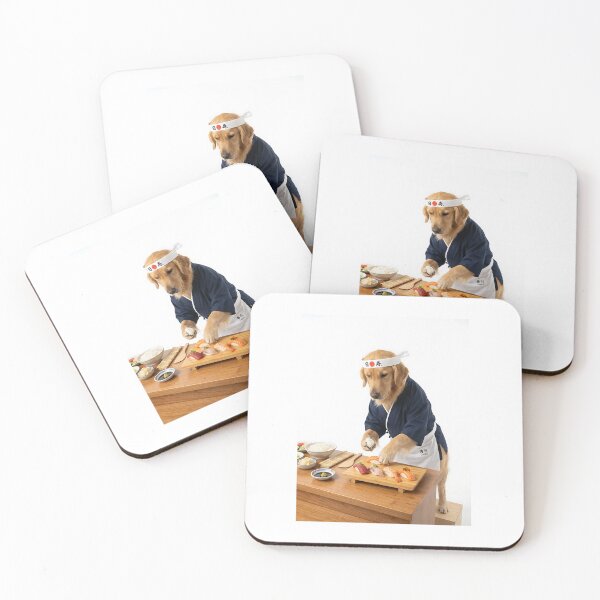 Item preview, Golden Retriever Sushi Chef Masterpiece designed and sold by PictoVibe.